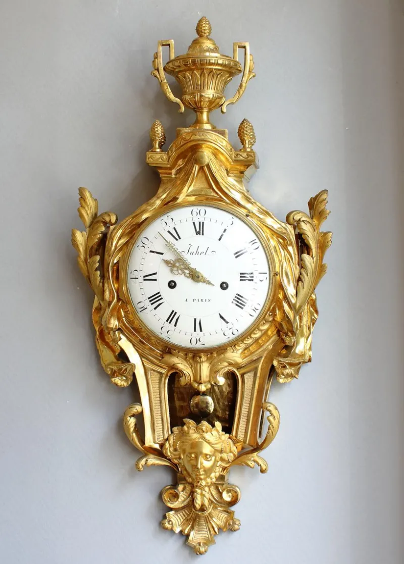 Pamono Large Louis XVI Cartel Wall Clock, Paris, 1770s> Clocks