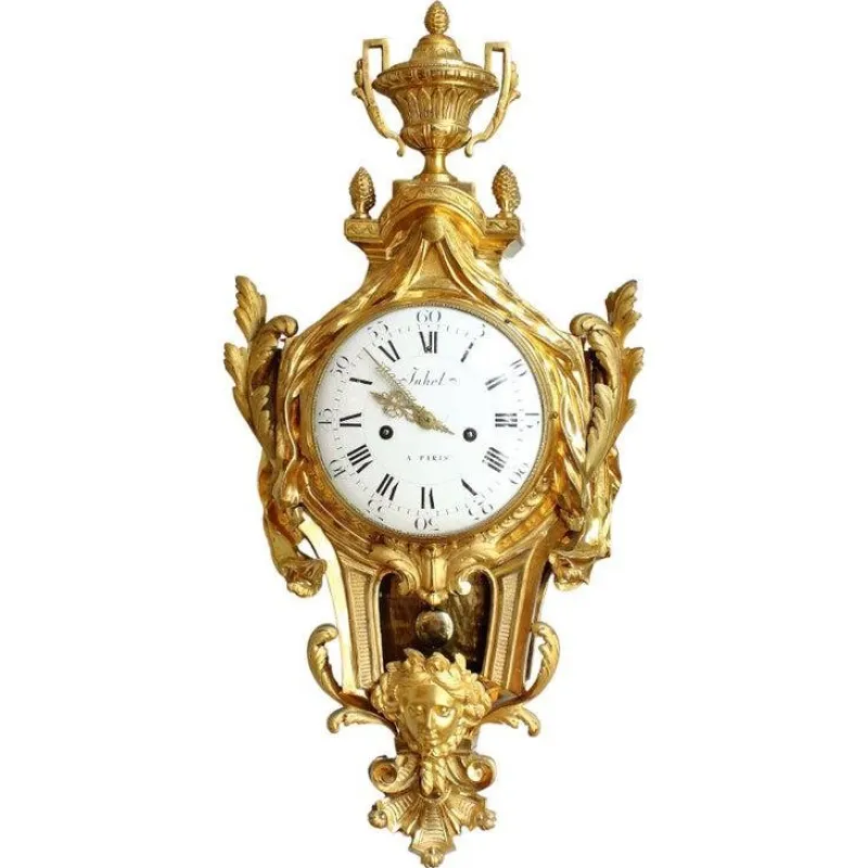 Pamono Large Louis XVI Cartel Wall Clock, Paris, 1770s> Clocks