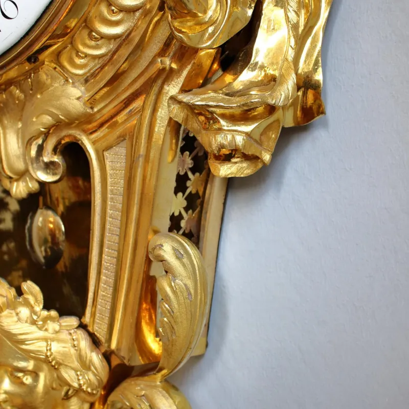 Pamono Large Louis XVI Cartel Wall Clock, Paris, 1770s> Clocks