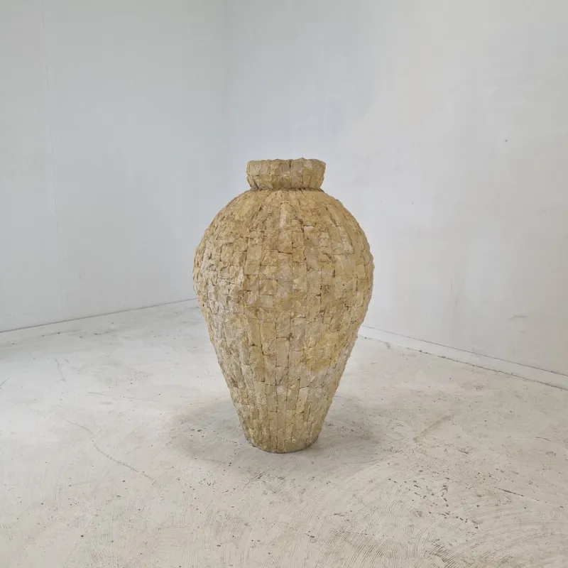 Pamono Large Mactan Stone or Fossil Stone Planter, 1980s> Planters And Jardiniere