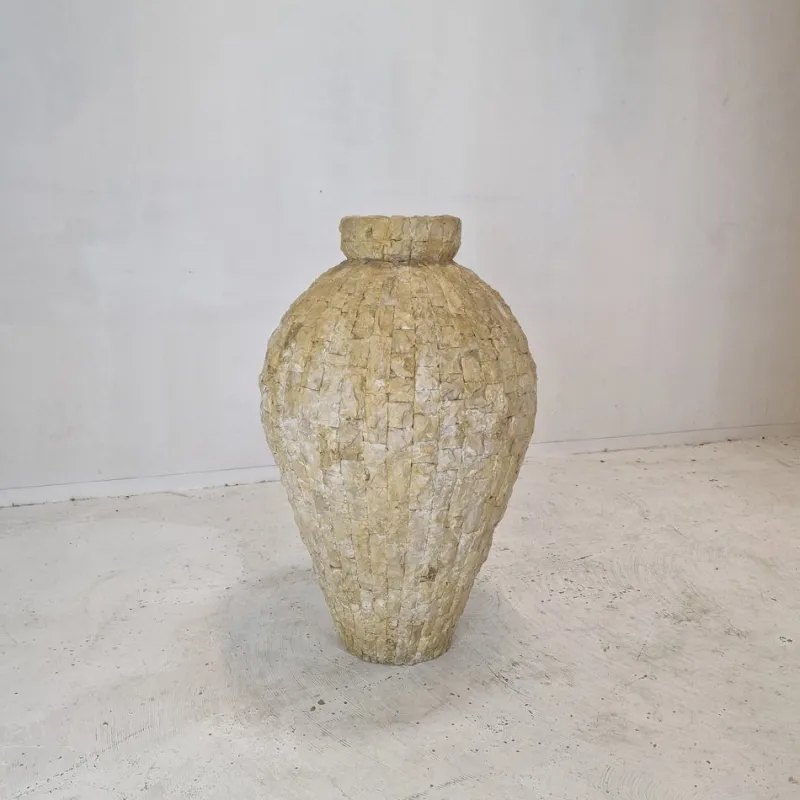 Pamono Large Mactan Stone or Fossil Stone Planter, 1980s> Planters And Jardiniere
