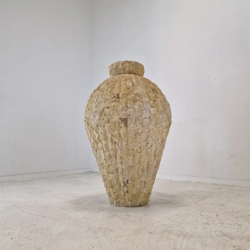 Pamono Large Mactan Stone or Fossil Stone Planter, 1980s> Planters And Jardiniere