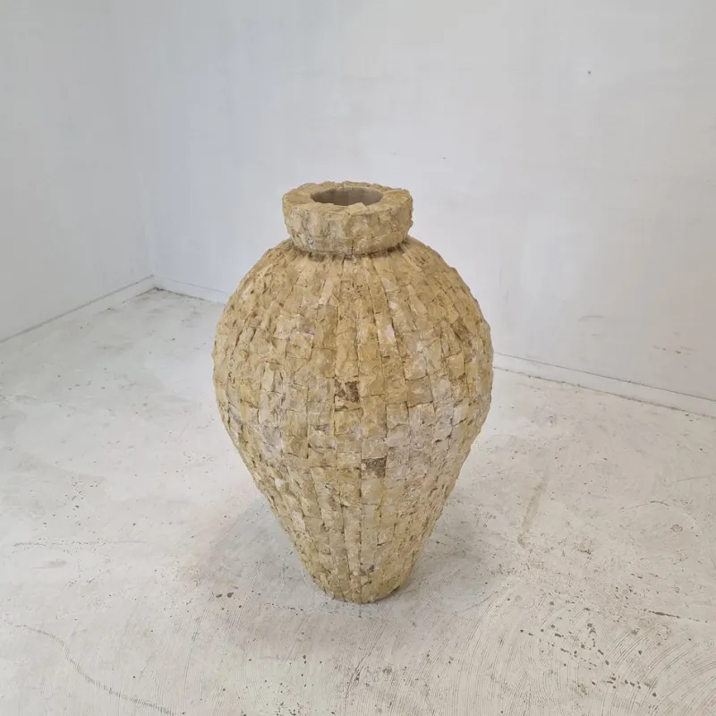 Pamono Large Mactan Stone or Fossil Stone Planter, 1980s> Planters And Jardiniere