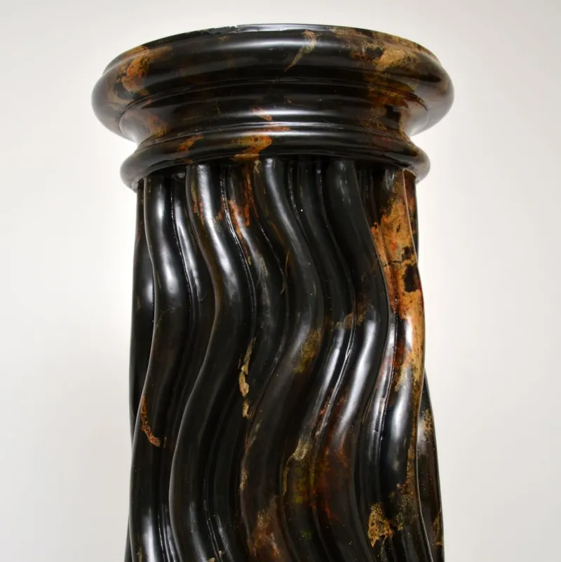 Pamono Large Marble Effect Columns, 1970, Set of 2> Pedestals And Columns