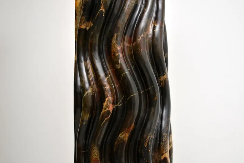 Pamono Large Marble Effect Columns, 1970, Set of 2> Pedestals And Columns