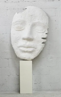 Pamono Large Mask, 1970s, Plaster><noscript><img width=