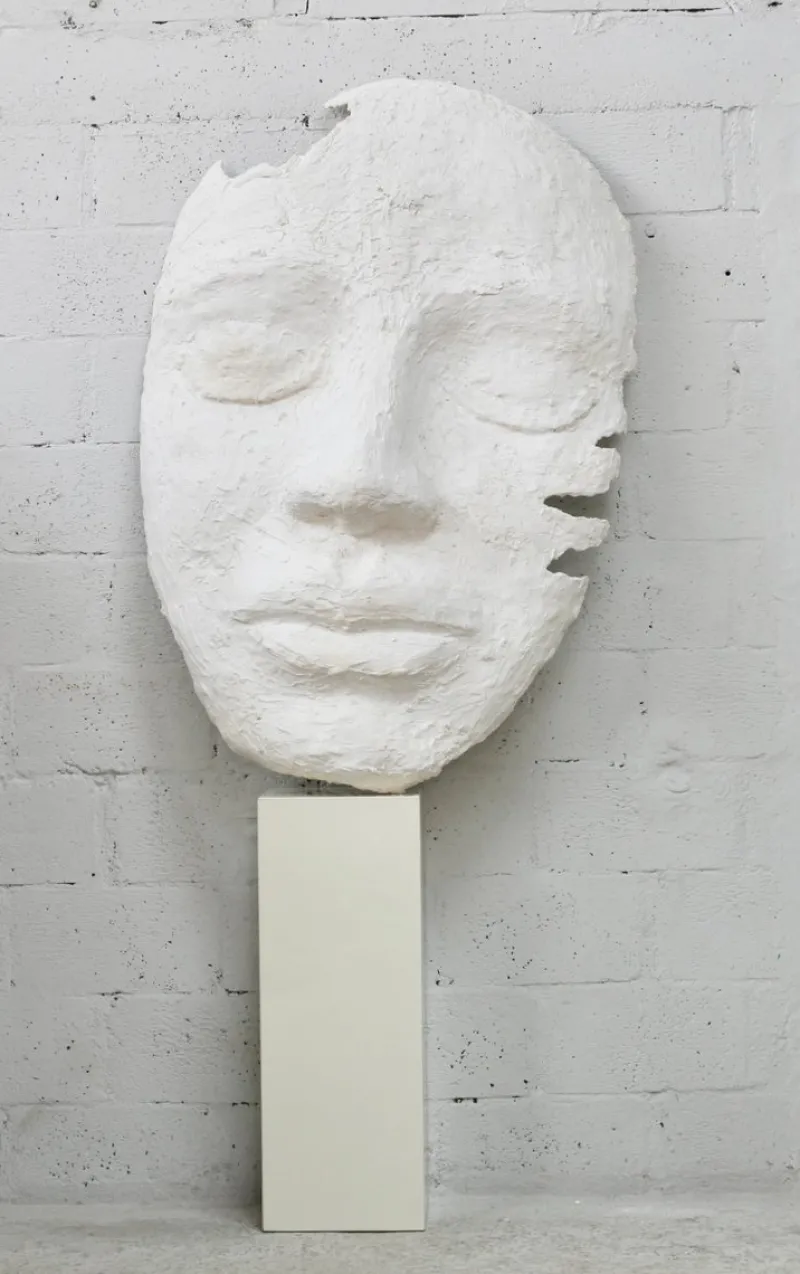 Pamono Large Mask, 1970s, Plaster> Sculpture