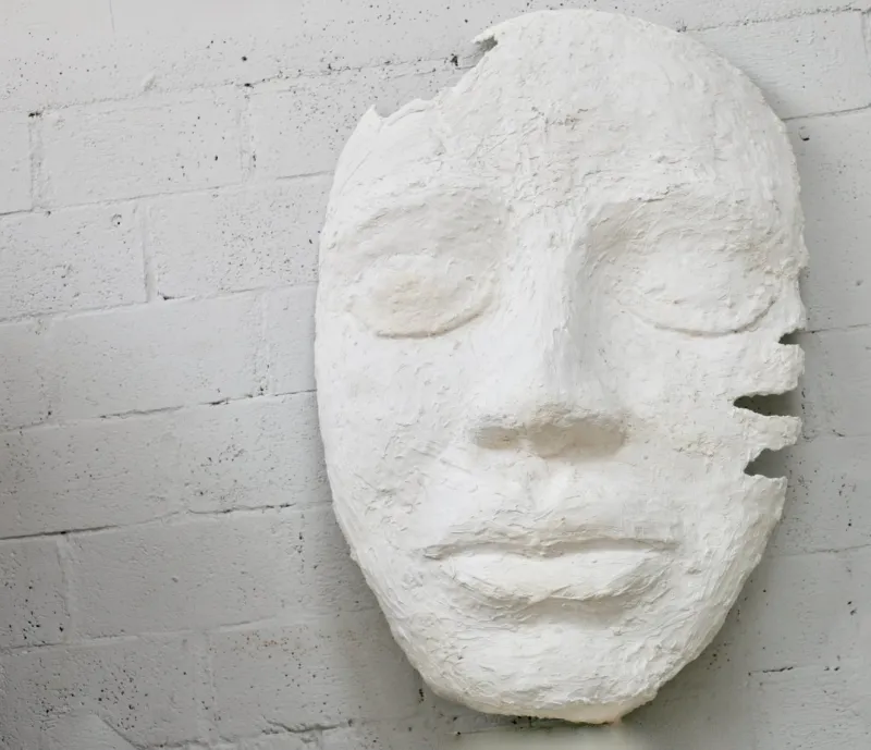 Pamono Large Mask, 1970s, Plaster> Sculpture
