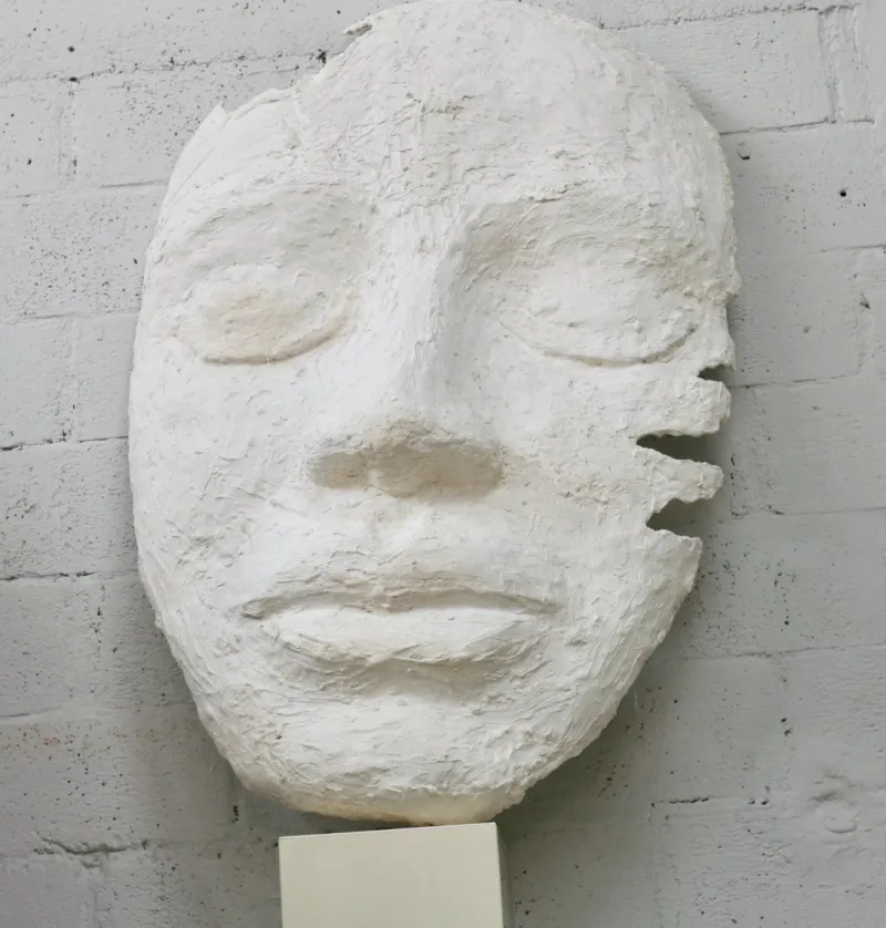 Pamono Large Mask, 1970s, Plaster> Sculpture