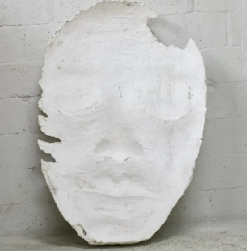Pamono Large Mask, 1970s, Plaster> Sculpture