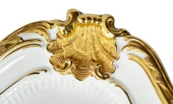 Best Pamono Large Meissen Hand Painted Gilded Porcelain Serving Plate