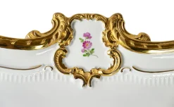 Best Pamono Large Meissen Hand Painted Gilded Porcelain Serving Plate