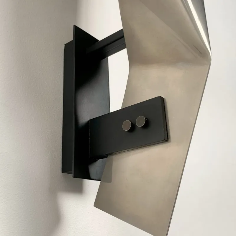 Pamono Large Metal Sconce in the style of Michel Boyer, France, 1970s