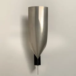Pamono Large Metal Sconce in the style of Michel Boyer, France, 1970s