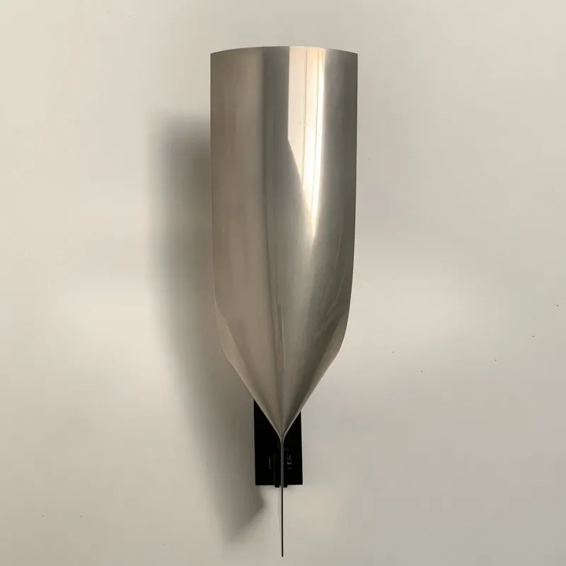 Pamono Large Metal Sconce in the style of Michel Boyer, France, 1970s