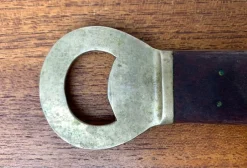 Pamono Large Mid-Century Brass and Teak Bottle Opener, 1960s><noscript><img width=