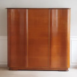 Outlet Pamono Large Mid-Century Curved 3-Door Wardrobe, 1950s