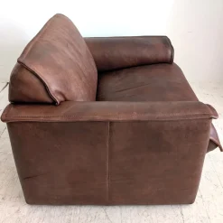 Pamono Large Mid-Century Dutch Buffalo Leather Armchair from Leolux, 1970s><noscript><img width=