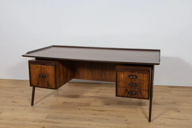 Pamono Large Mid-Century Freestanding Rosewood Desk, Denmark, 1960s> Desks