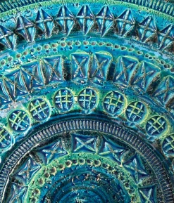 Online Pamono Large Mid-Century Italian Rimini Blu Pottery Bowl by Aldo Londi for Bitossi