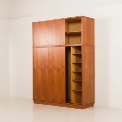 Sale Pamono Large Mid-Century Modern Danish Teak Wardrobe, 1960s