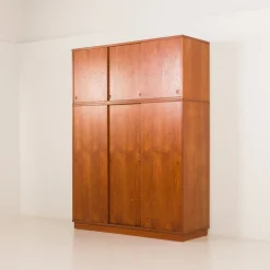 Sale Pamono Large Mid-Century Modern Danish Teak Wardrobe, 1960s