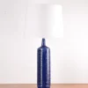 Pamono Large Mid-Century Modern Dark Blue Ceramic Table Lamp from Palshus, Denmark, 1960s> Table Lamps
