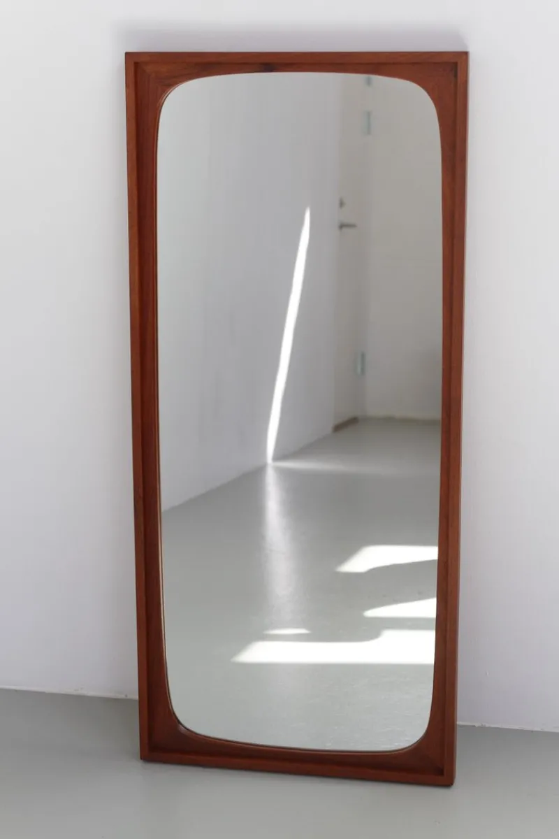 Pamono Large Mid-Century Modern Danish Teak Mirror, 1960s
