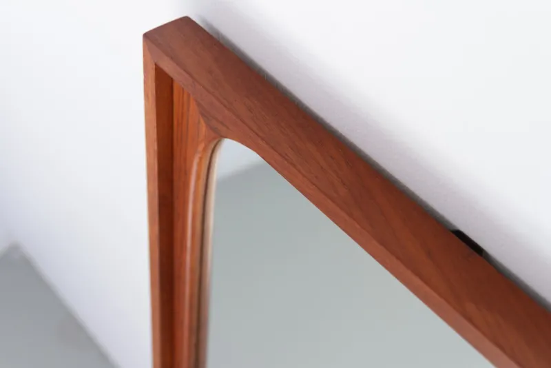 Pamono Large Mid-Century Modern Danish Teak Mirror, 1960s