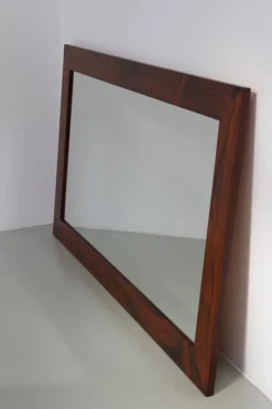 Best Pamono Large Mid-Century Modern Rosewood Mirror, Denmark, 1970s