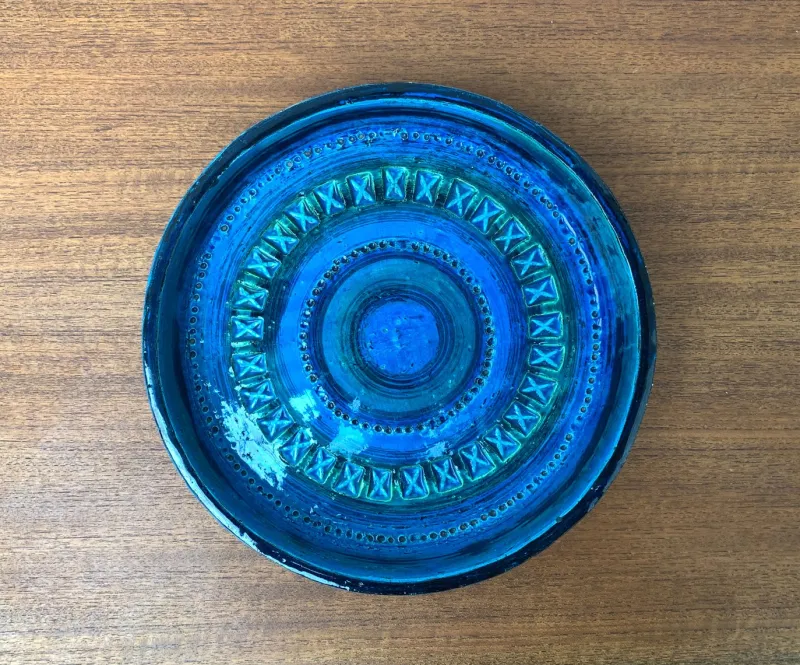 Online Pamono Large Mid-Century Rimini Blu Pottery Bowl by Aldo Londi for Bitossi, Italy, 1960s