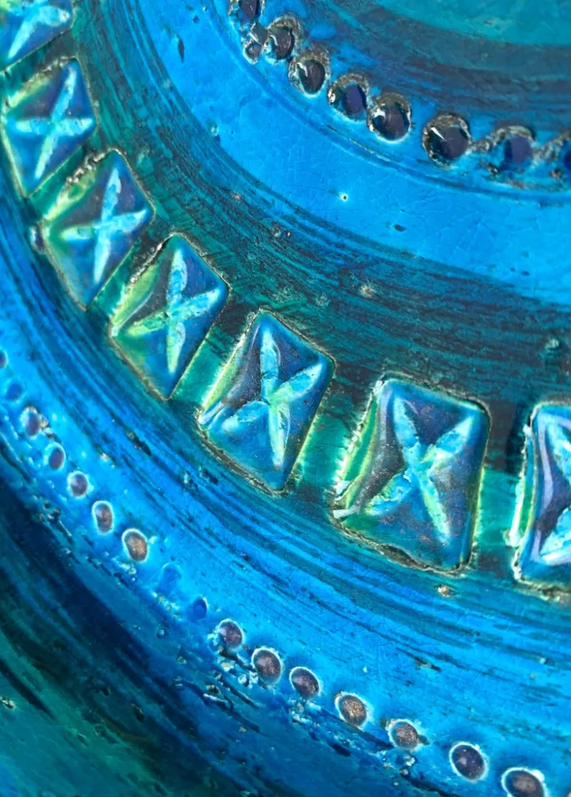 Online Pamono Large Mid-Century Rimini Blu Pottery Bowl by Aldo Londi for Bitossi, Italy, 1960s