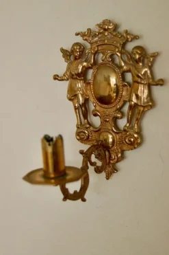 Best Pamono Large Mid-Century Swedish Brass Sconces, Set of 2