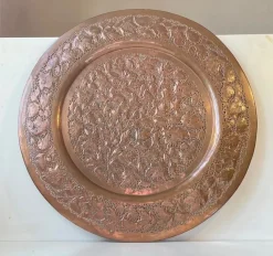 Pamono Large Middle Eastern Tray in Piercet Copper, 1960s> Trays