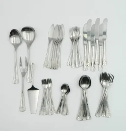 Pamono Large Model 9100 Charleston Nicro 18/10 Stainless Steel Cutlery from Berndorf, Austria, Set of 46><noscript><img width=