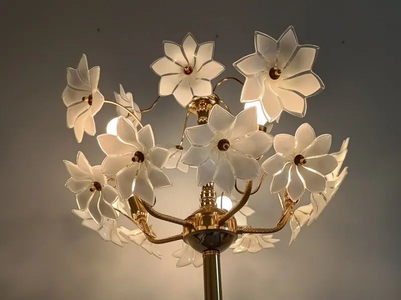 Hot Pamono Large Murano Flower Floor Lamp, Italy, 1970s