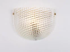 Outlet Pamono Large Murano Glass Wall Sconce in style of Barovier & Toso, Italy, 1970s