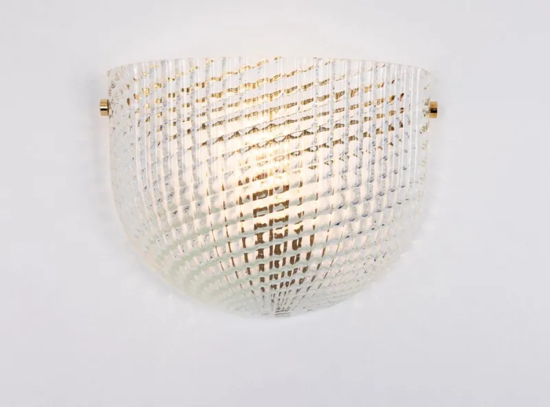 Outlet Pamono Large Murano Glass Wall Sconce in style of Barovier & Toso, Italy, 1970s