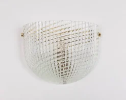 Outlet Pamono Large Murano Glass Wall Sconce in style of Barovier & Toso, Italy, 1970s