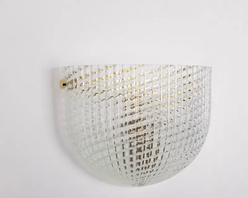 Outlet Pamono Large Murano Glass Wall Sconce in style of Barovier & Toso, Italy, 1970s
