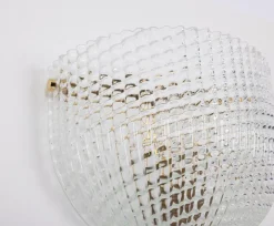 Outlet Pamono Large Murano Glass Wall Sconce in style of Barovier & Toso, Italy, 1970s