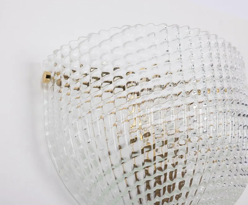 Outlet Pamono Large Murano Glass Wall Sconce in style of Barovier & Toso, Italy, 1970s