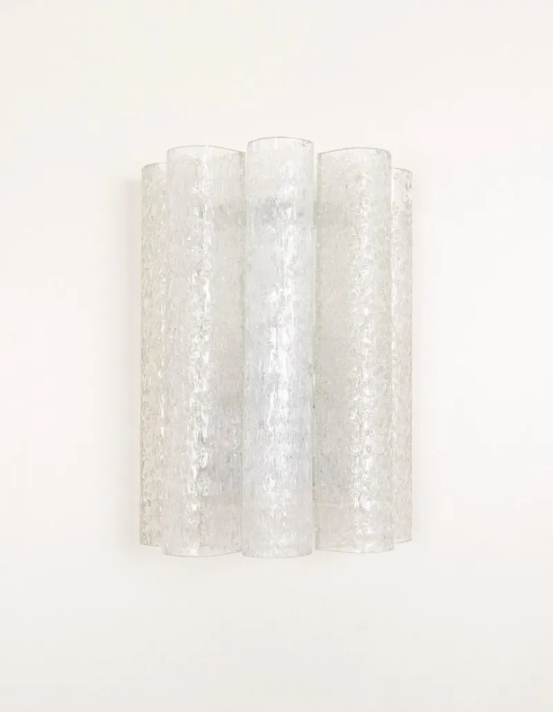 Pamono Large Murano Glass Wall Sconces attributed to Doria, Germany, 1960s, Set of 2> Wall Lights & Sconces