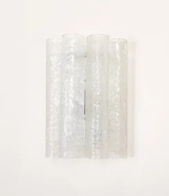 Pamono Large Murano Glass Wall Sconces attributed to Doria, Germany, 1960s, Set of 2><noscript><img width=