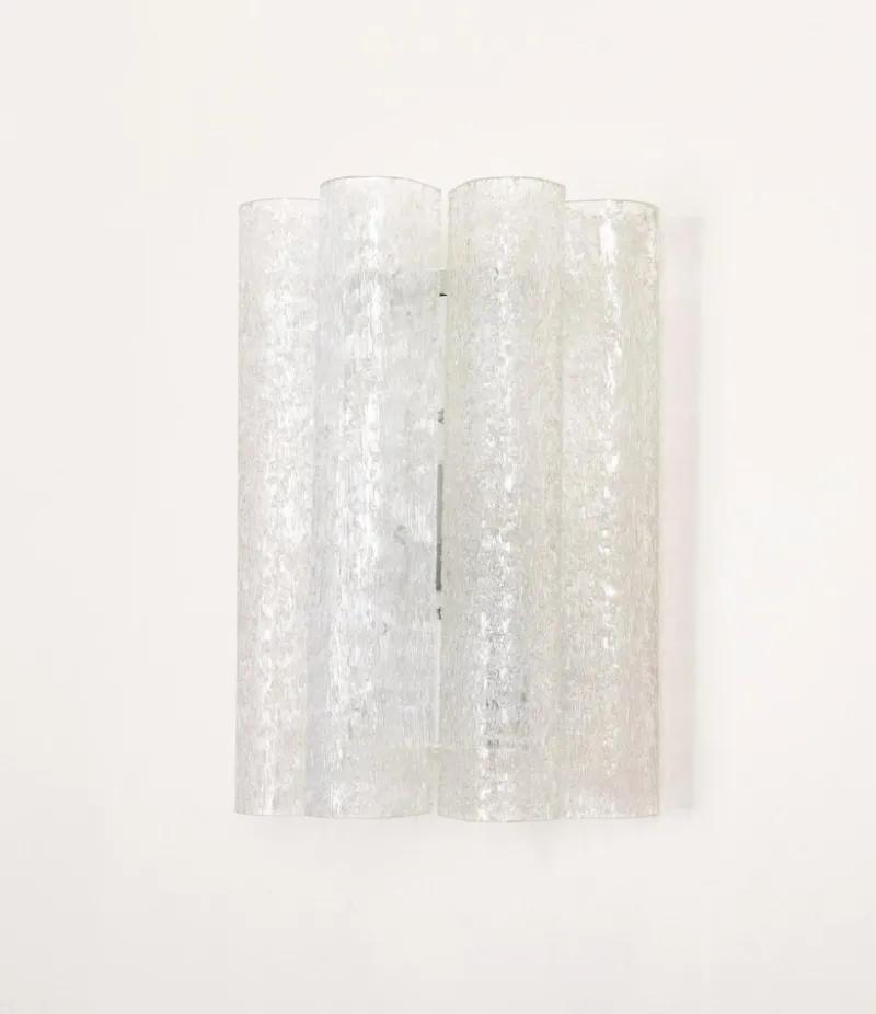 Pamono Large Murano Glass Wall Sconces attributed to Doria, Germany, 1960s, Set of 2> Wall Lights & Sconces