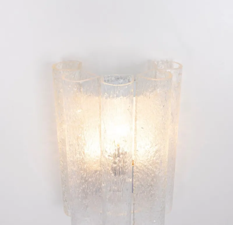 Pamono Large Murano Glass Wall Sconces attributed to Doria, Germany, 1960s, Set of 2> Wall Lights & Sconces