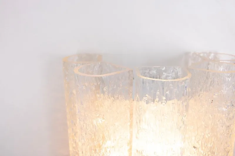 Pamono Large Murano Glass Wall Sconces attributed to Doria, Germany, 1960s, Set of 2> Wall Lights & Sconces