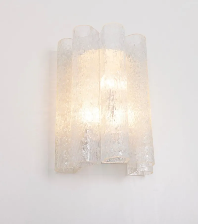 Pamono Large Murano Glass Wall Sconces attributed to Doria, Germany, 1960s, Set of 2> Wall Lights & Sconces