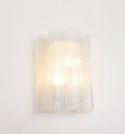 Pamono Large Murano Glass Wall Sconces attributed to Doria, Germany, 1960s, Set of 2><noscript><img width=