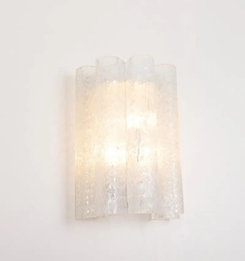 Pamono Large Murano Glass Wall Sconces attributed to Doria, Germany, 1960s, Set of 2> Wall Lights & Sconces